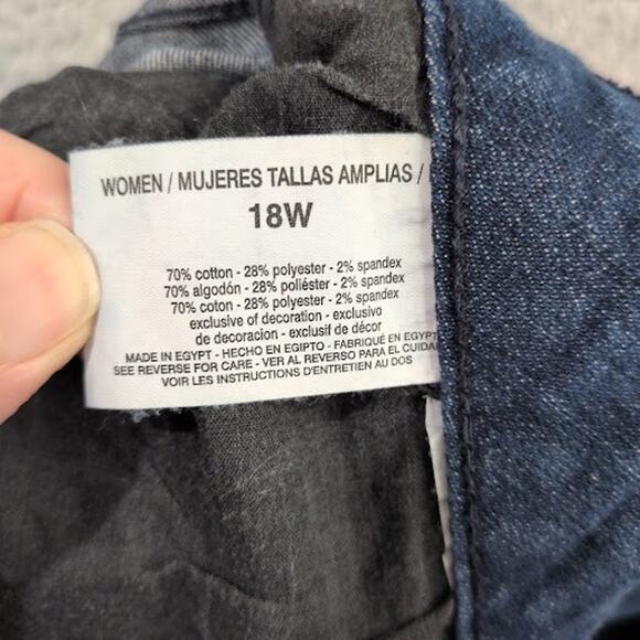 Gloria Vanderbilt Bootcut Jeans Women's 18W Stretch Denim Classic 31" Inseam - Picture 8 of 10